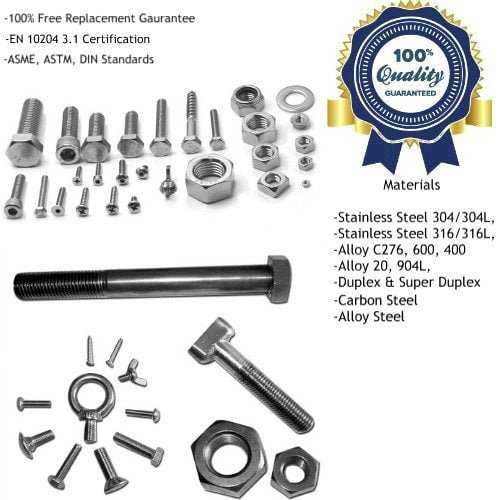 Stainless Steel Nuts & Bolts Manufacturers, Suppliers, Fastener Factory